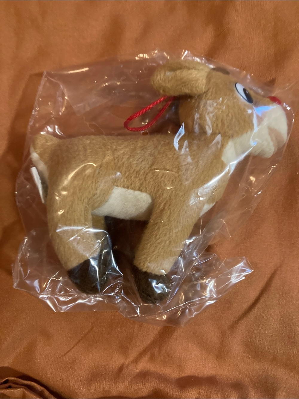Plush Rudolf the Reindeer stuffed Ornament